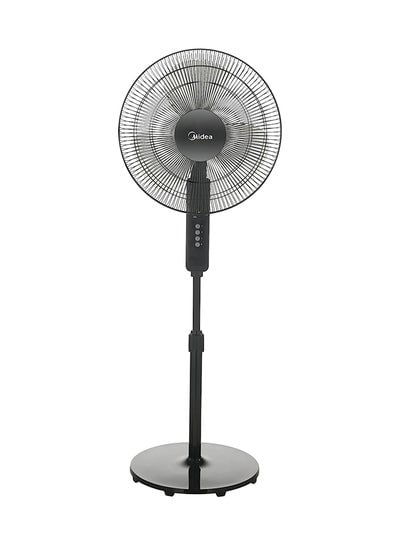 Pedestal Stand Fan with SQD Motor, 16 inch, 3D Oscillation Directions, 3 Speed Levels & Adjustable Height, 3 Leaf Blade with 7.5 Hours Timer, Best for Home & Office 55 W FS4019K Black