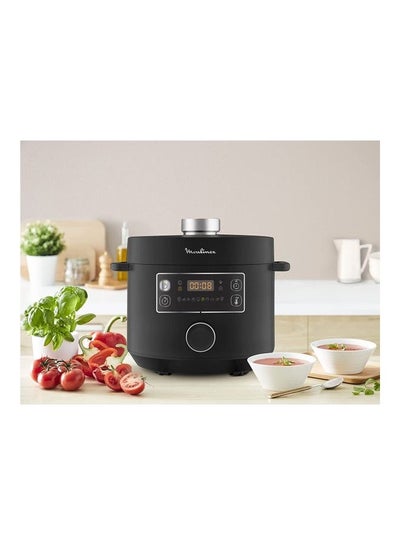 Turbo Cuisine Electrical Pressure Cooker, Fast Multicooker, Easy, Versatile, Perfect Cooking Results, Automatic Cooking Programs, Manual Mode 5.0 L 1090.0 W CE753827 Black
