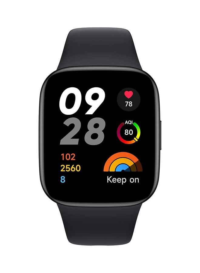 Redmi Smart Watch 3 1.75 Inch Amoled Touch Display 5Atm Water Resistant 12 Days Battery Life Gps 120 Workout Mode Heart Rate Monitor Calorie Consumption Fitness Activity Tracker Black