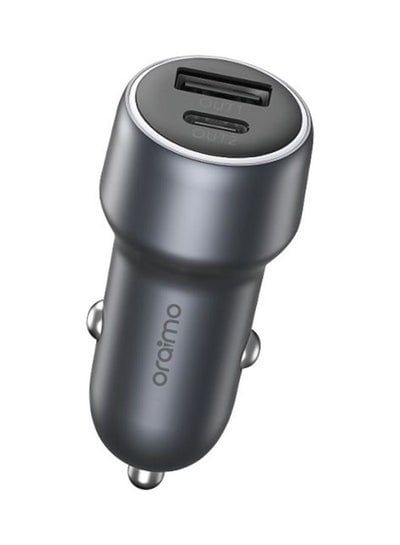 Bullet 48 Car Charger Dual Ports USB-A And Type C Black
