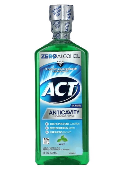Anticavity Fluoride Mouthwash Alcohol Free Mint 18 fl oz 532 ml
