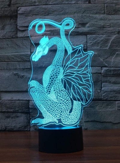 High Quality 3D Illusion Lamp LED Night Light Acrylic Shuttle 16 Colors Table Lamp Novelty Children Birthday Holiday Gift Sleep Table Lamp Dinosaur Dragon