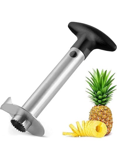 Stainless Steel Pineapple Cutter with Sharp Blade, Detachable Handle, Pineapple Eye Peeler for Kitchen