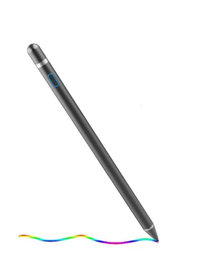 Stylus Pen Digital Pencil Fine Point Active Pen for Touch Screens, Compatible with phone Tablets (Black)
