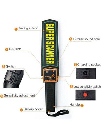 Super Scanner Hand Held Metal Detector with Beep Advanced Metal Detector and Charger