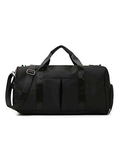 Gym Bag with Shoes Compartment, Sports Bag with Waterproof Pocket for Wet Towels, Travel Duffel Bag
