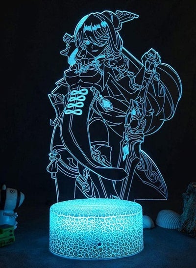3D Night Light Led Table Illusion Lamp Base Anime USB Acrylic for Bedroom Decor Atmosphere Kids -_7 Color No Remote