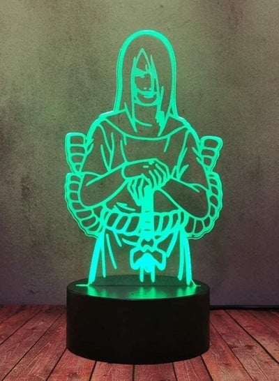 3D Illusion Lamp LED Table Multicolor Night Light Japanese Anime Naruto Orochimaru Figure 3D Cartoon Touch Remote Colorful Desk Lamp Best Birthday Xmas Gift for Baby Infant Sle