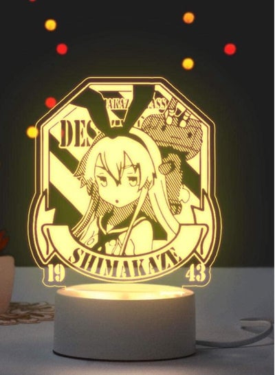 3D Illusion Lamp Led Night Light Anime Second Element Conan Northern Sauce Guilty Crown Naruto Gift for Boys Kids Room Decor Table Lamp New Year Island wind