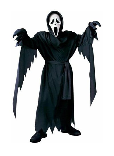 Brain Giggles Scream Ghost Face Fancy Dress Costume with Mask Dress Up Horror Costume Set (X-Large)