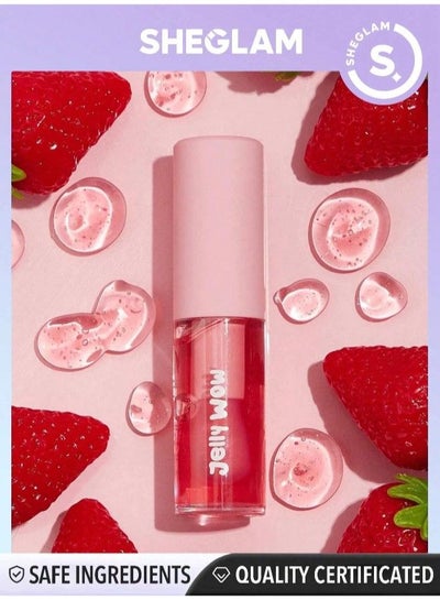 Jelly Wow Hydrating Lip Oil-Berry Involved  Moisturizing Clear Lip Gloss Plumping Non-Sticky Lip Care High Shine Finish Nourishing Strawberry Extract Liquid Lip Cosmetics