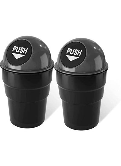 2 Pieces Mini Car Trash Can Cup Holder Automotive Garbage