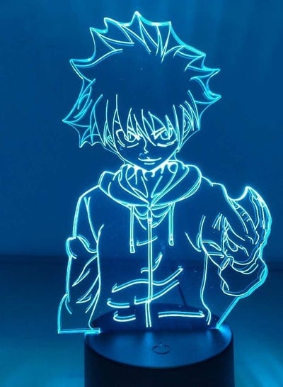 3D Anime Night Light Of 16 Colors With Remote Control Desk Lights Hunter X Hunter Killua Figure Anime 3d Light Colors Change LED Night Light 3d Vision Lamp For Children Kids Room Lamp Toys Gift