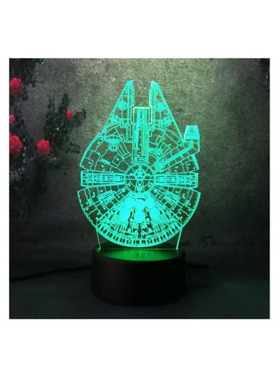 Star Wars Millennium Falcon 3D LED RGB Night Light 7 Color Changing Sleep Desk Lamp Home Decoration Holiday Kids New Year Gift