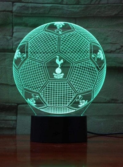 3D Multicolor Night Light Tottenham Football Illusion Table Lamp LED 7/16 Color Touch Remote Control Color Mood Lamp USB Home Bedroom Bedside Lamp