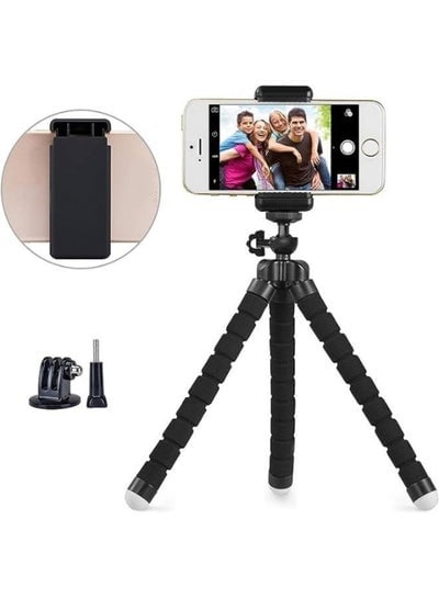Portable and Adjustable Camera Stand Holder with Universal Clip, Compatible with iPhone, Android Phones, Camera, Sports Camera GoPro