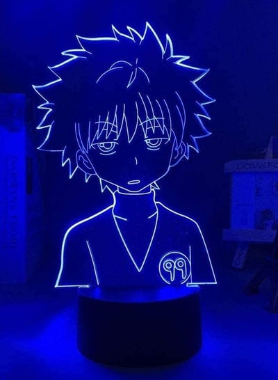 Anime Hunter X Hunter Killua 3D LED Lamp for Bedroom Decor Nightlight Birthday Gift Acrylic LED Night Light Hxh Killua Sweetness Touch Control