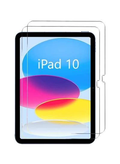 Ipad 10.9" 2022 Tempered Glass Screen Protector 9H Hardness Crystal Clarity Scratch-Resistant No-Bubble 2 Pack