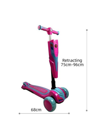 Adjustable and Foldable Kick Scooter for Kids with LED Light