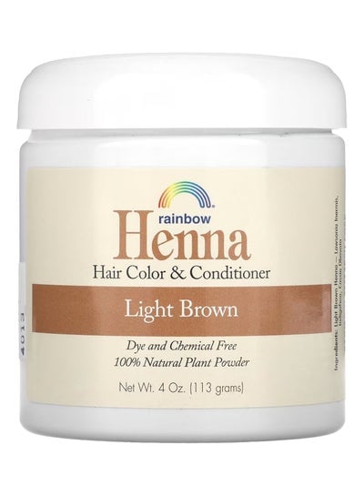 Rainbow Research Henna Hair Color and Conditioner Light Brown 4 oz 113 g