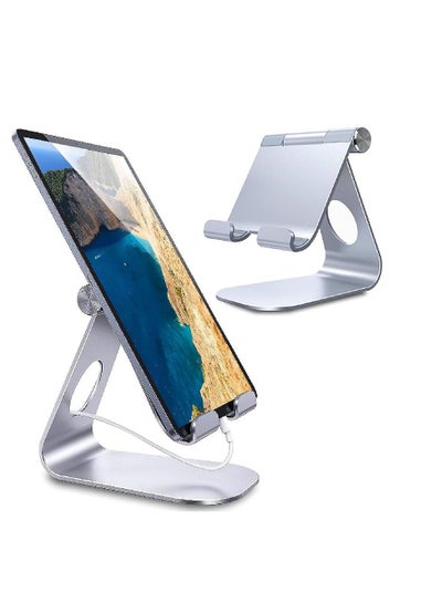 Universal Tablet Stand Adjustable Tab Holder Desktop Stand Dock Compatible With New iPad 2020 Pro 9.7, 10.5, 12.9, Air mini 2 3 4 5, Samsung Tab, Lenovo Tab other Tablets