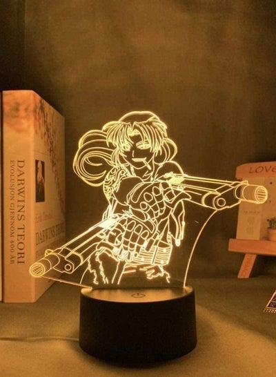 3D Night Light Illusion Led Lamps Decor lamp for Kids Black Lagoon Revy Led Night Light for Bedroom Decor Gift Nightlight Anime Table 3D Lamp Revy Black Lagoon