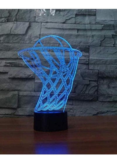 Night Light 3D LED Basketball Box Light Leads 16 Color Night Light Acrylic USB Table Lamp Bedroom Bedside Decoration Children's Gifts Bedside Lamp Best Gift