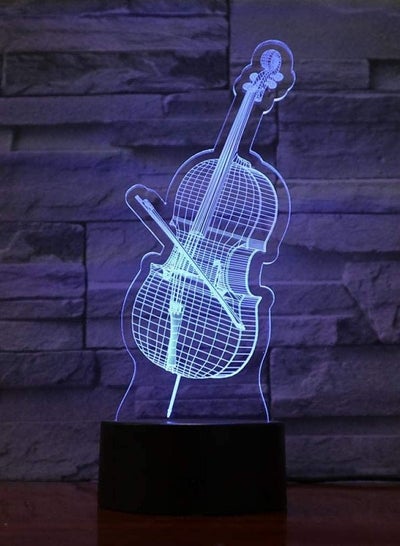3D Multicolor Night Light HipHop Singer Colorful Creative Guitar Instrument Table Lamp  55  Touch Remote Control 16 Colors