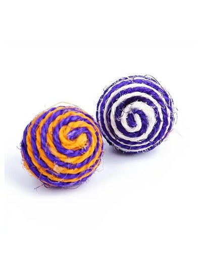 Rope Weave Sisal Balls in Assorted Colors for Cats Scratching, Chewing and Playing