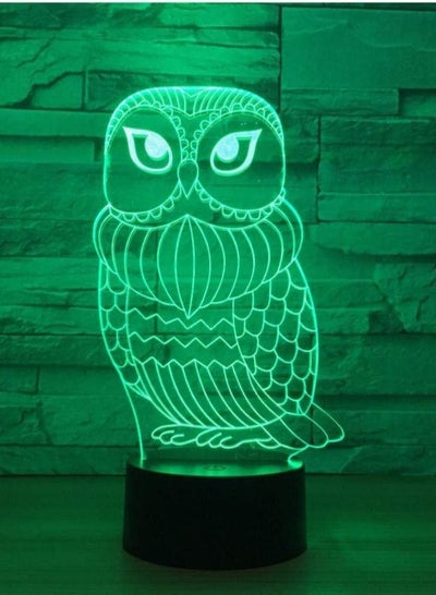3D Cute Owl 7 Color Led Night Lamps For Kid Touch Led Usb Table Lamp Baby Sleeping Nightlight Drop Ship Led With Sensor