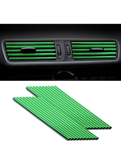 Car Air Conditioner Air Outlet Decorative Strips Bendable DIY Decorative Strips Universal for Most Air Outlets 20 Pieces