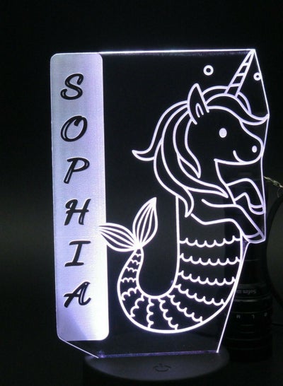 Unicorn personalized 3D night light. Kids Bedroom Decor 16 colors with remote，contace althiqahkey after order