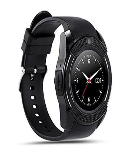 Smart V8 watch smart With Front Camera bluetooth watch as a stand alone phone (Black)