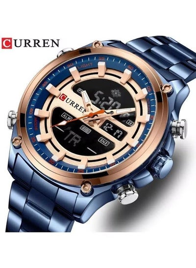Curren 8404 Casual Watch for Men with Luxury Dial Stainless Steel - Blue