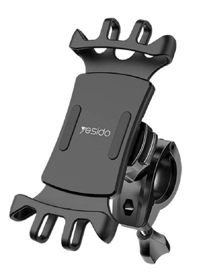 Yesido  C66 Bike Bicycle Motorcycle Mobile Phone Holder Mount Universal 360 Degree Adjustable Rotation Compatible With Iphone 12 Mini/12/12 Pro, Samsung Galaxy S21/20 Or Note, Huawei And More