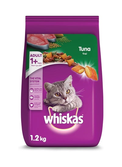 Tuna Dry Food, for Adult Cats 1+ Years, Formulated to Help Cats Maintain a Healthy Digestive Tract and Sustain a Healthy Weight, Complete Nutrition & Great Taste, Bag of 1.2kg