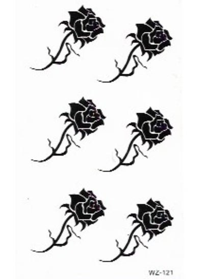 Temporary Tattoo Rose Flower Sticker for Body Art