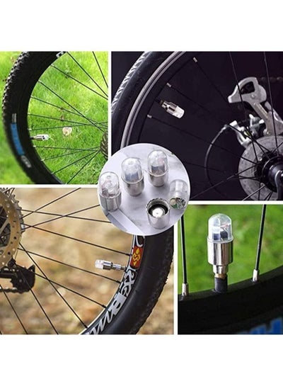 4 Pieces LED Wheel Lights -Bike Tire Valve Stem
