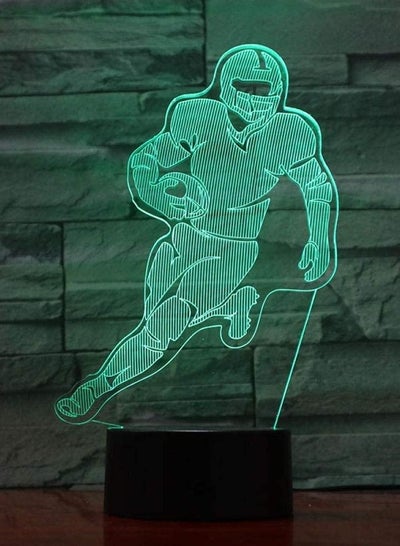 American Football Figure Quarterback Qb USB 3D LED Night Light Boys Child Kids Fans Birthday Gifts Desk Lamp Bedroom Tom Brady