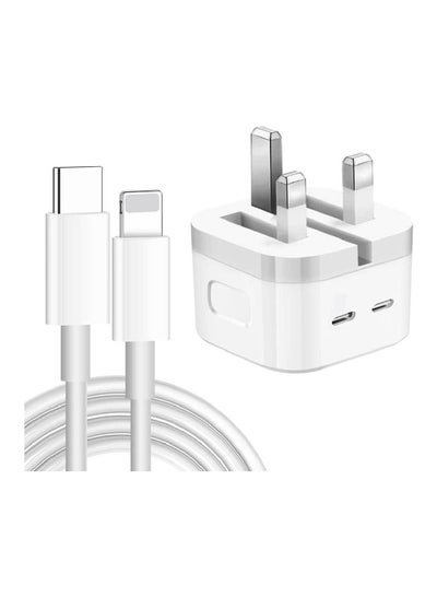 35W Dual Ports Fast Charging USB-C+C Power Adapter For Mobile iPhone 13 14 Series