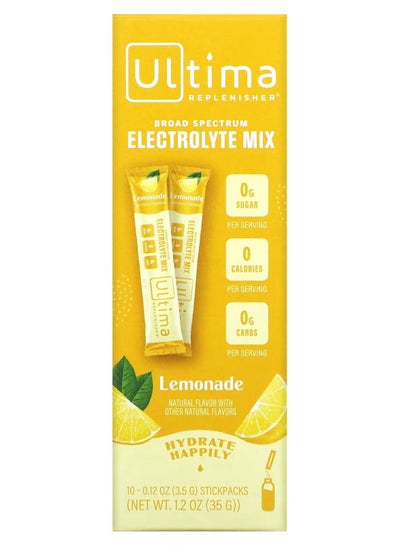 Broad Spectrum Electrolyte Mix Lemonade 10 Packets 0.12 oz 3.5 g Each