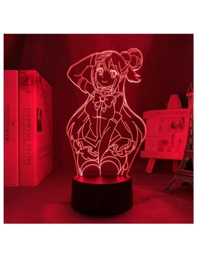 Multicolour 3D Night Light LED Decoration Light 16 Color Changing Touch Remote Control Children New Year Birthday Gift Toy Anime Illusion Light Konosuba Figure