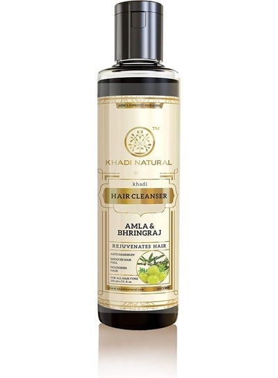 Khadi Amla Bhringraj Herbal Cleansing Shampoo from Natural Herbal 210 ml