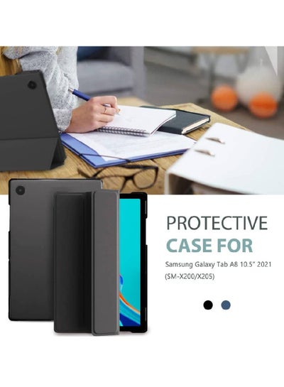 For Samsung Galaxy Tab A9 Plus 11" Case, Soft Flexible Flip Case Cover With S Pen Holder For Samsung Galaxy Tab A9 Plus 11 inch with Auto Sleep Wake - Black