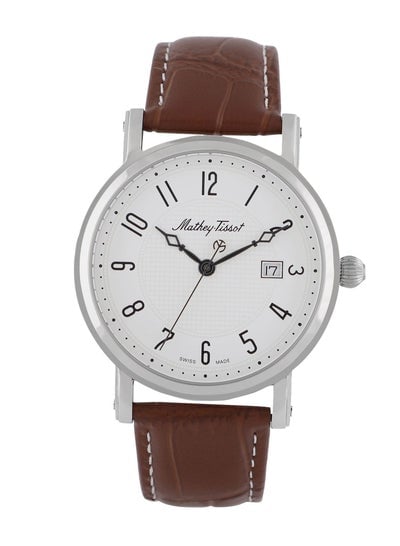 Mathey-Tissot City White Dial Brown Leather Men's Watch H611251AG