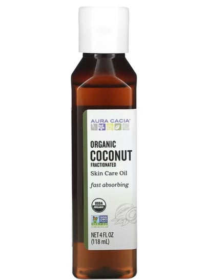 Organic Skin Care Oil Coconut Fractionated 4 fl oz 118 ml