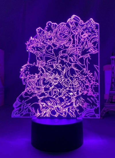 LED Light Night My Hero Academia Figure Kid Decors Bedroom Table 3D Acrylic Lamp