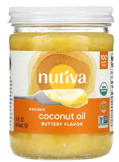 Nutiva Organic Coconut Oil Buttery 14 fl oz 414 ml
