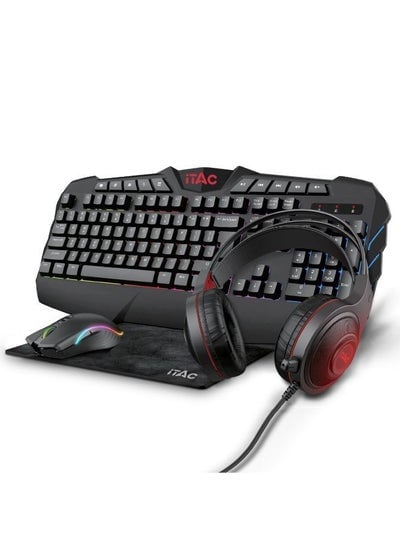 4 in 1 LED Gaming Mechanical Keyboard with Mouse and Headset