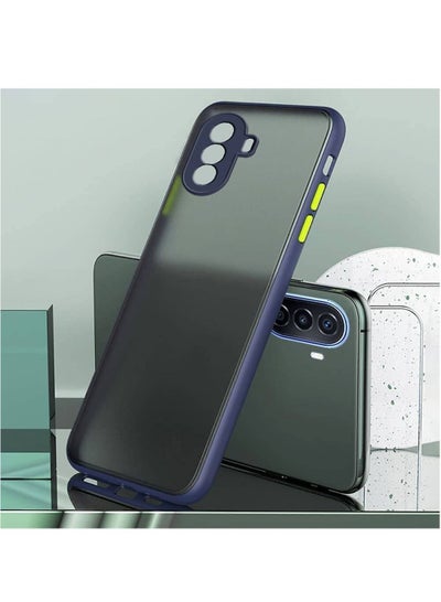 Silicone Bumper Shockproof Matte Translucent Back Case Cover For Huawei nova Y70 Blue